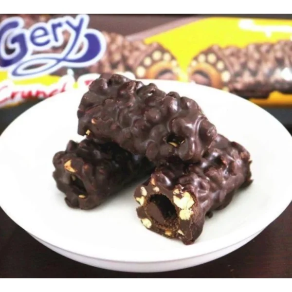 Gery Crunch Roll   Wafer Roll with Caramel   Chocolate   Vanilla Chocolate
