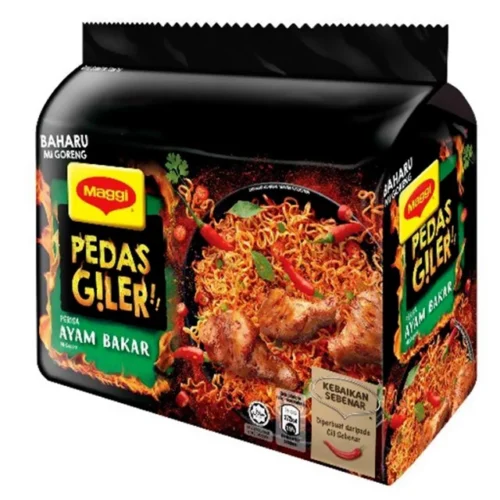 162d120e9e1f45e680977c60252548e8.webp Maggi Pedas Giler Ayam Bakar 76gm 5 s