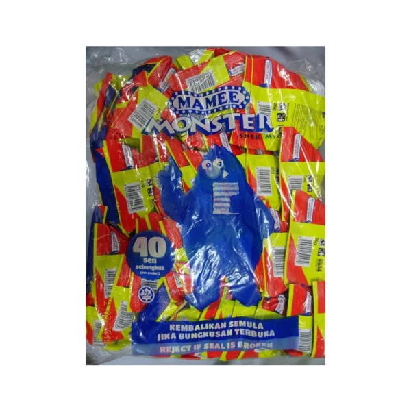 10 Packs Mamee Monster   Spicy Snek Mi Noodle Snack 25g Each HALAL
