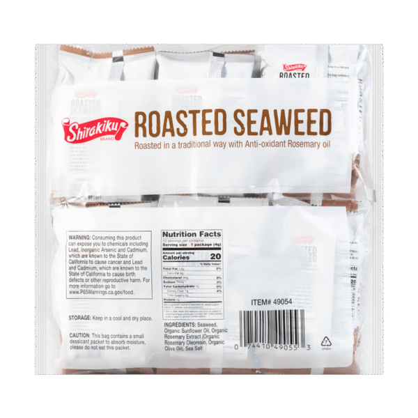 f6690d446f0314cf4772fe437717b54a_757x757.png Roasted Seaweed - 12 Packs × 4g (Total 48g)
